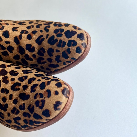 UGG Tan Black Animal Print Fur Suede Almond Toe Ankle Boots size 7.5 - Picture 9 of 15